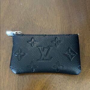 Louis Vuitton Black Textured Monogram Card HolderPouch